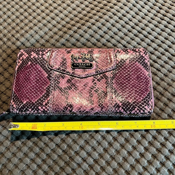 Coach Madison Pink Python Wallet - Picture 4 of 6